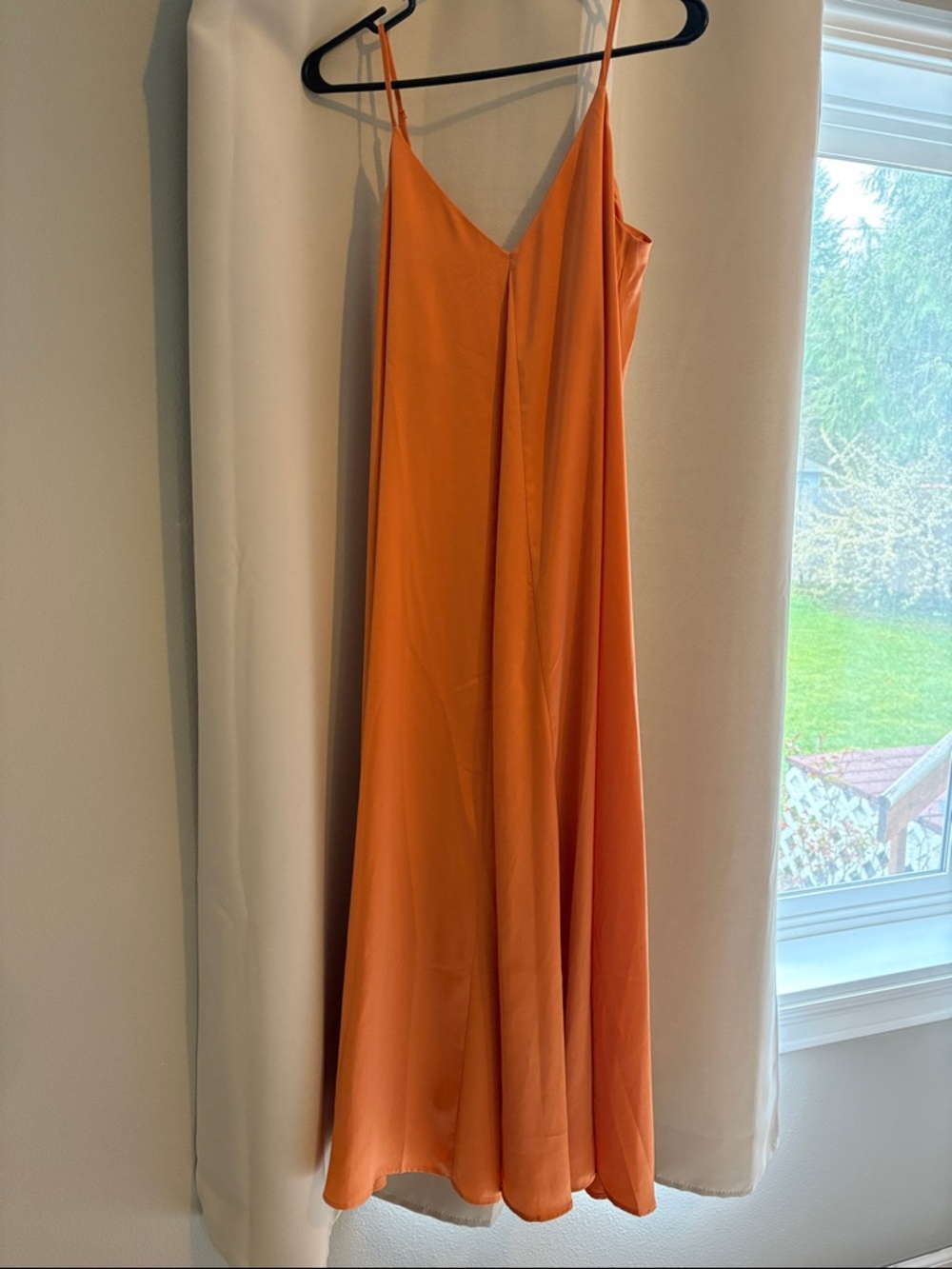 Orange H&M Silky Dress Small